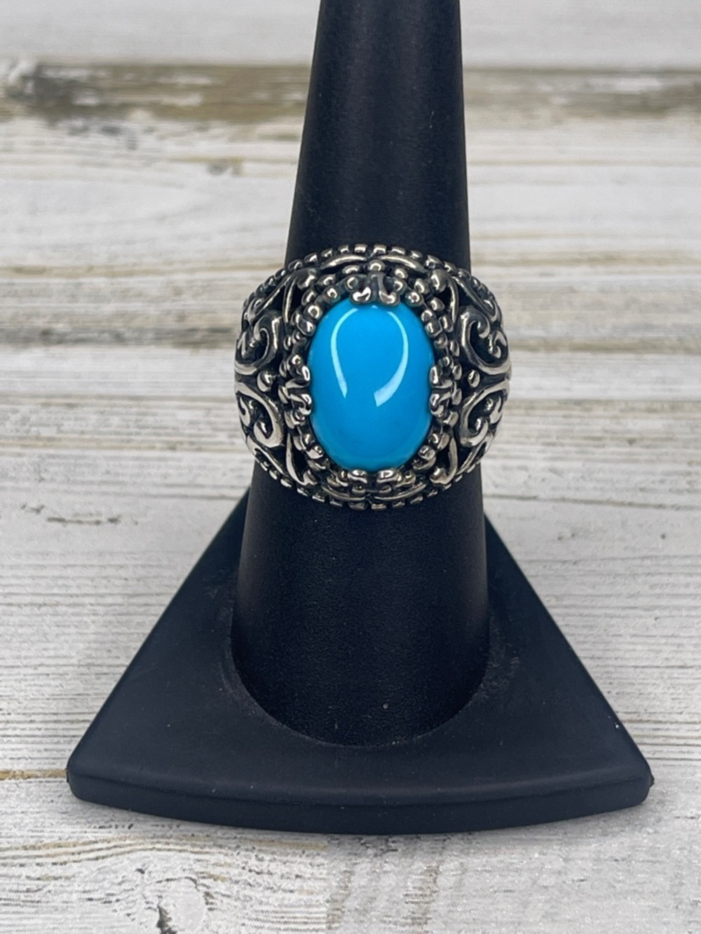 Carolyn Pollack Relios Sterling Silver Turquoise Statement Ring